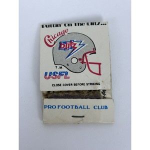 Chicago Blitz USFL Matchbook Empty Football 1984 Home Schedule Puttin On The